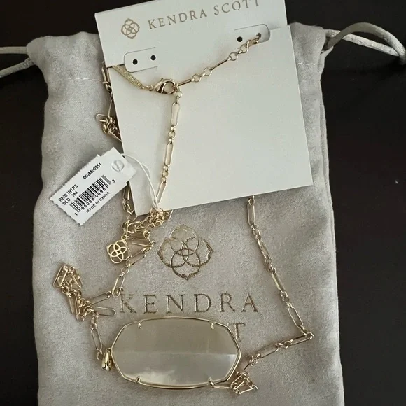 Kendra Scott Reid Gold Long Necklace - Picture 1 of 4
